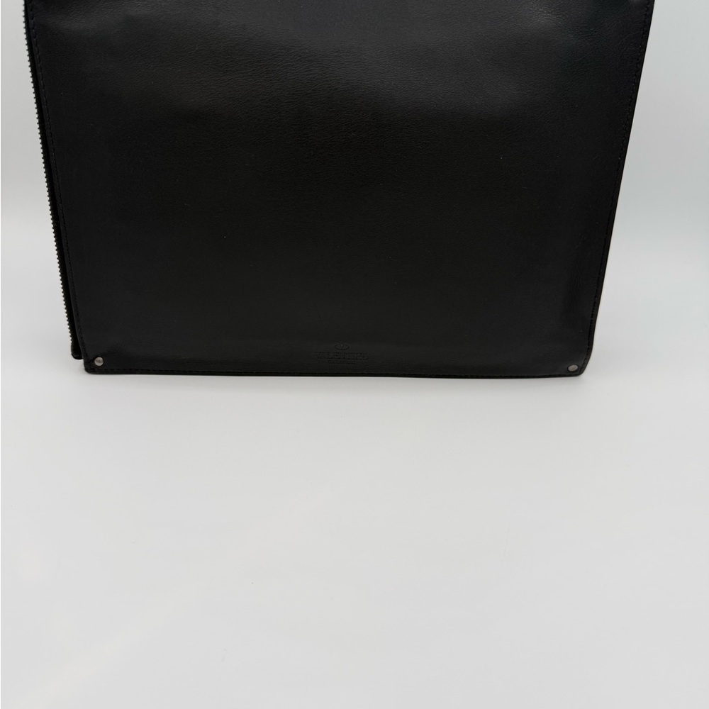 Authentic Valentino Garavani Large Leather Rockstud Clutch.